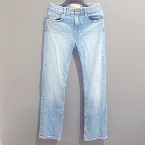 Tory Burch Mid-Rise Straight Leg Jeans faded light blue jeans. size 2